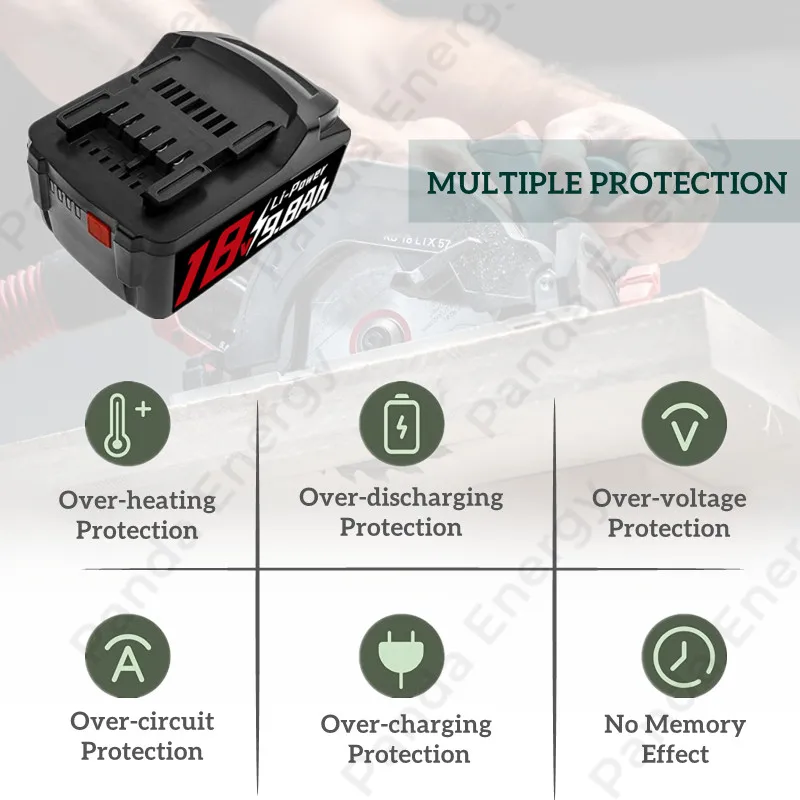 Bateria do Li-íon para o metabo da substituição, 9800mAh, 18V, 6.25459,625459000,SB18 LT,SSD18 LT,SSW18 LT,ASE18 LTX,KSA18 LTX,ULA14