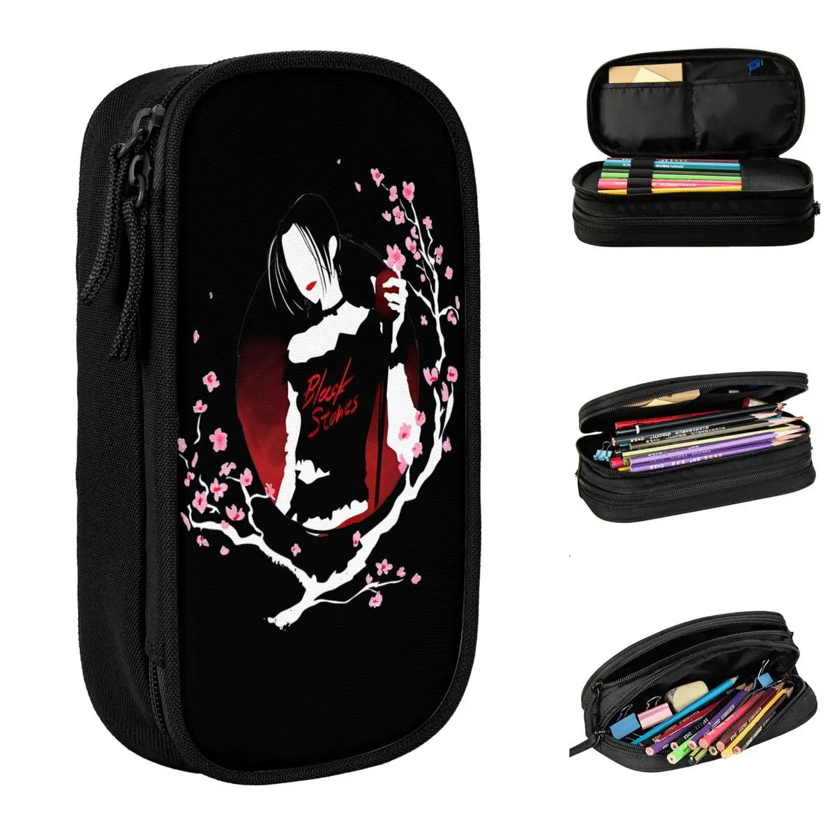 Nana Blossom Osaki Anime Black Pays l Case, Cartoon Box, Pen Holder for Girl and Boy, Big Capacity Bags Supplies, Staacquering