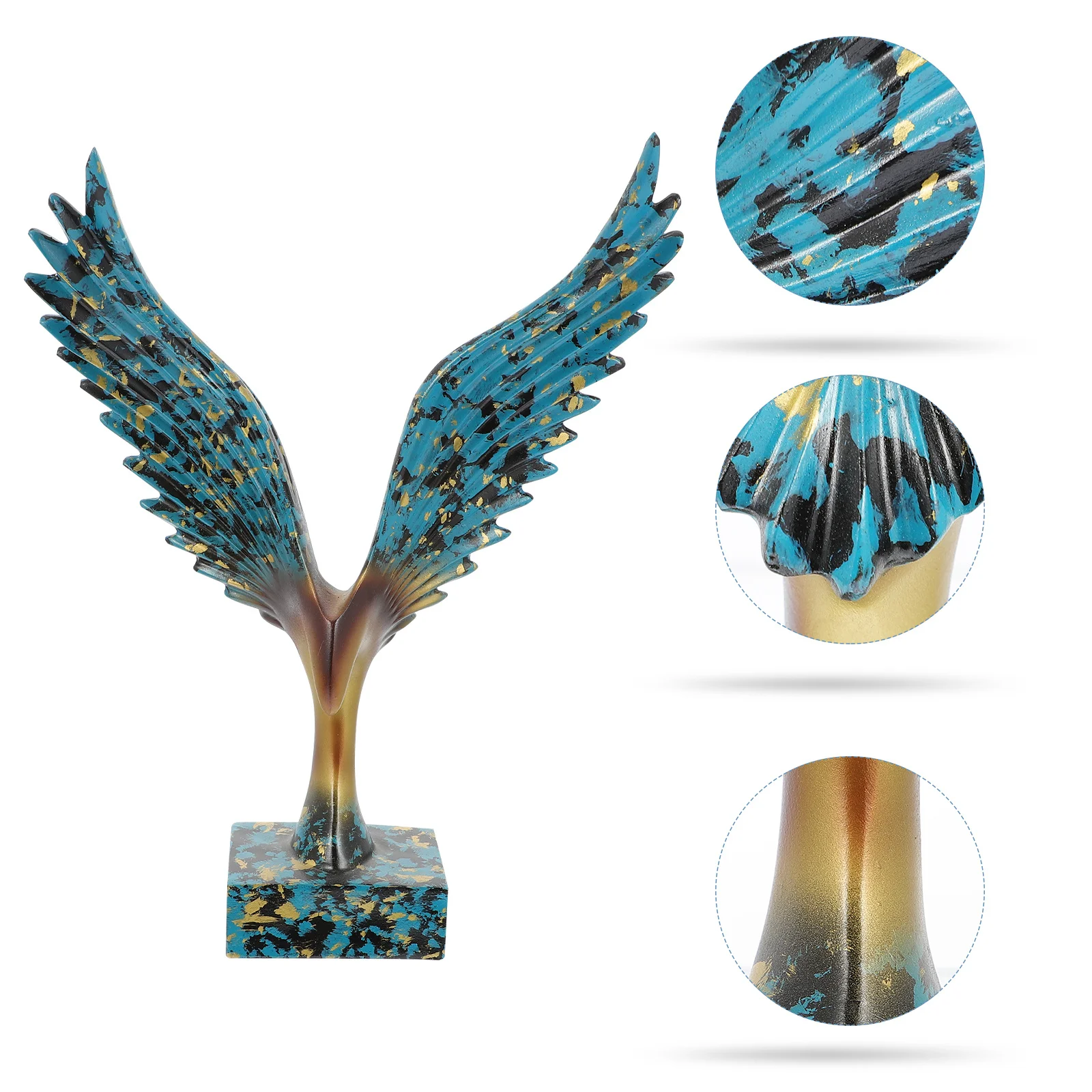 

1Pcs Dapeng Statue Resin Eagle Sculpture Home Decor Desktop Office Art Collection Gift for Friends Abstract Bird