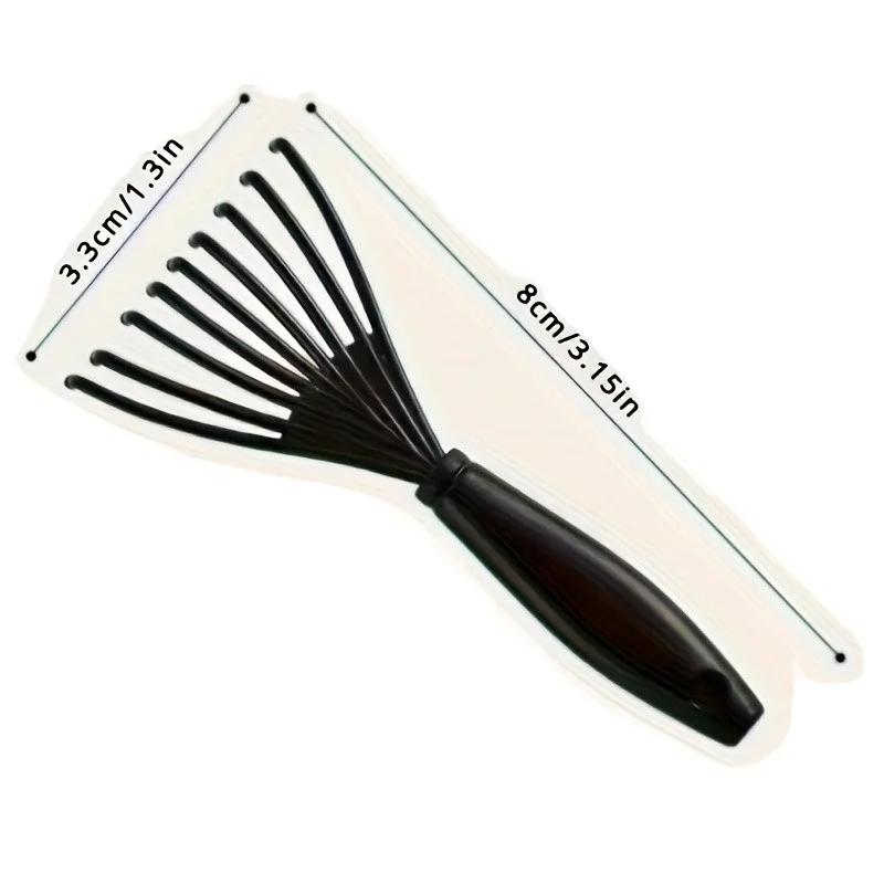 قطعتان من أدوات تنظيف فرشاة الشعر الصغيرة بشعيرات سوداء - منظف مشط محمول ومخالب إزالة الشعر