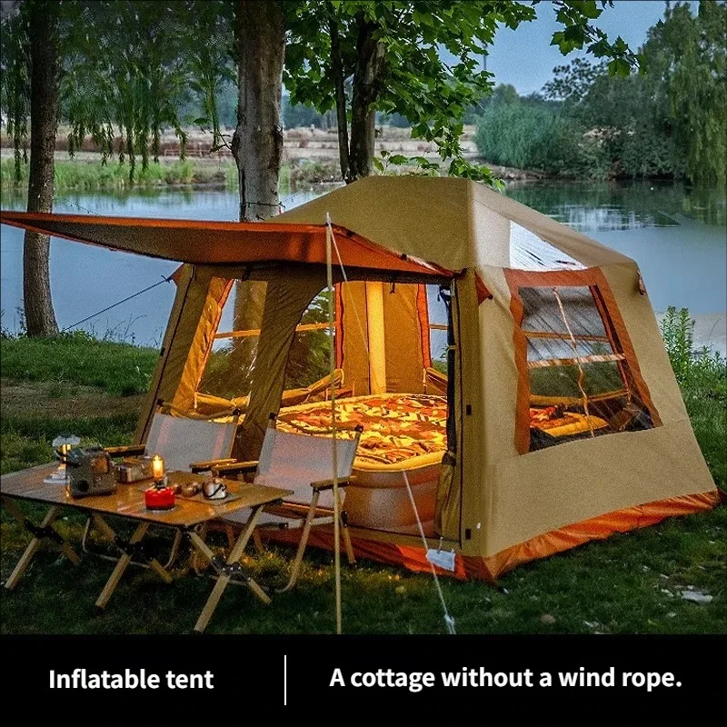 Explorer Leisure Cabin Automatic Inflatable Four-season Tent Outdoor Camping Overnight Equipment Full Set Anti-Storm Oxford
