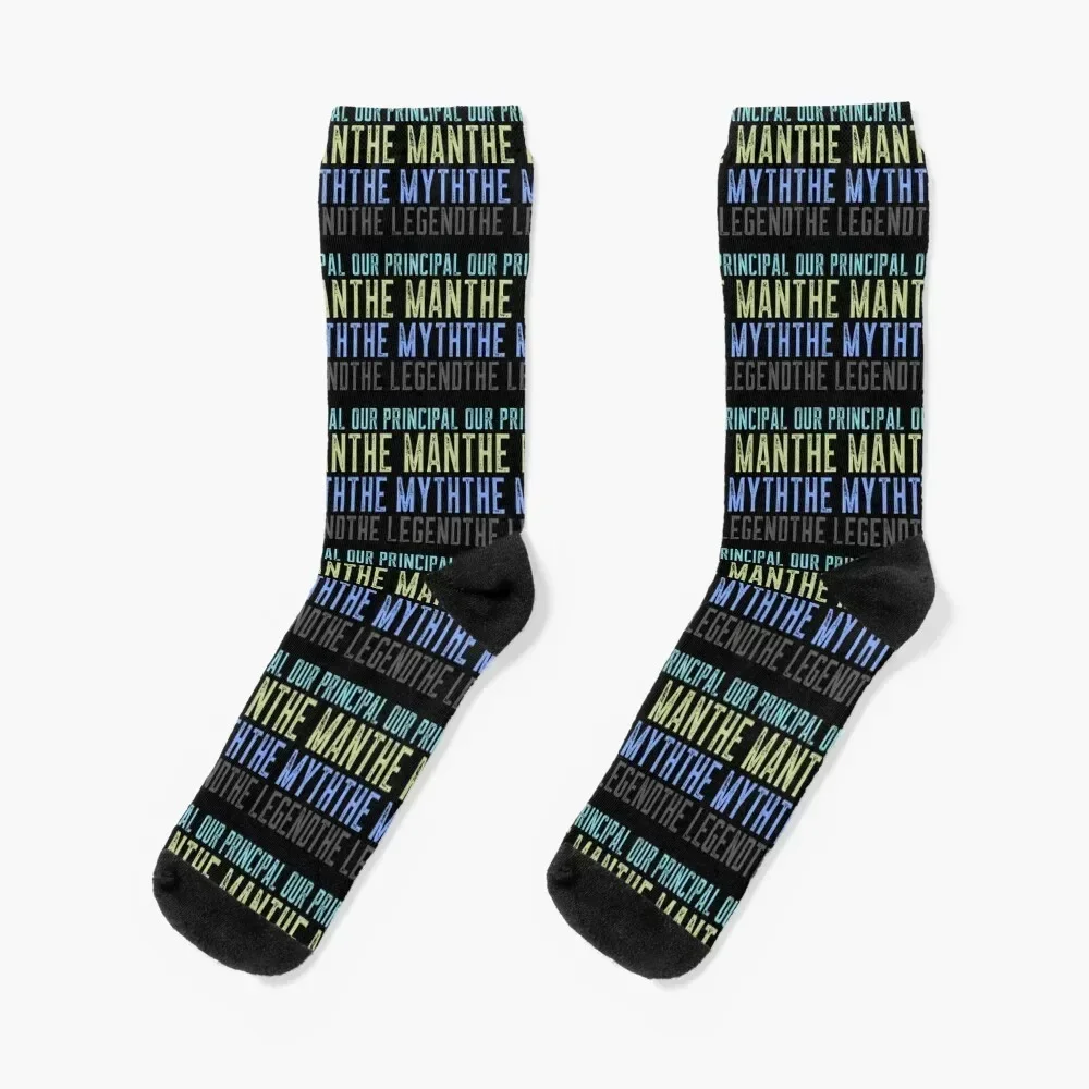 Principal The Man The Myth The Legend Socks christmas gift crazy hockey winter gifts Luxury Woman Socks Men's