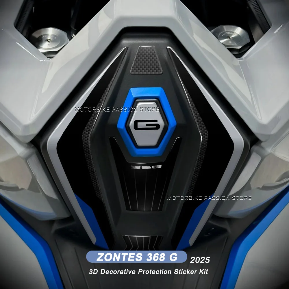 For zontes 368G 2026 New Motorcycle Accessories Gas Tank Decoration 3D Back Glue Decals Of Fuel Tank Protective Stickers Kits