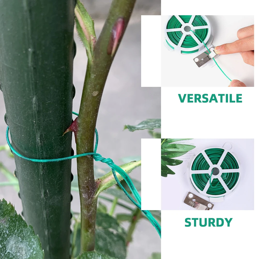 

Gardening Wire Ties 6 Rolls Plant Branch Cable Fixing Accessory Climbing Vines Garden Flexible Wire PVC Iron Material Securing