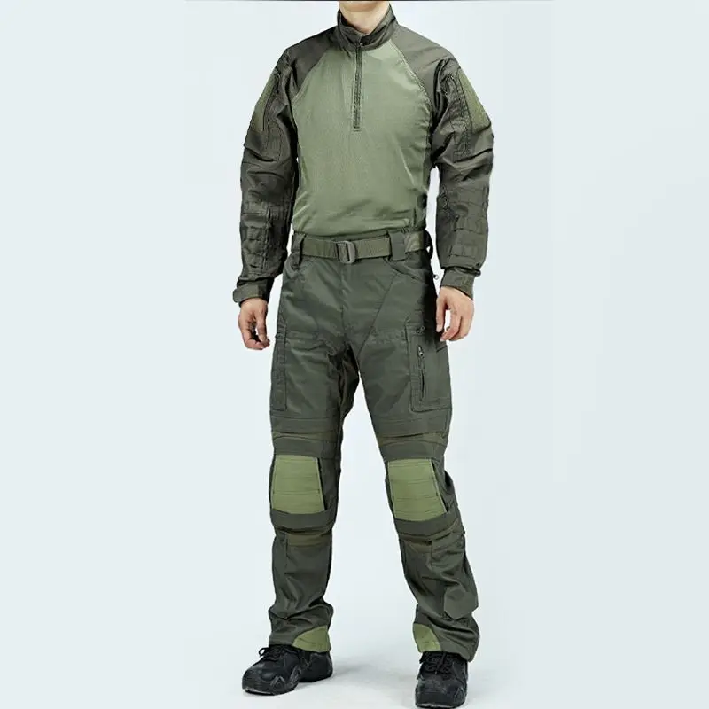 Heren Cargo Broek Casual Lange Mouw Shirts Waterdichte Tactische Pakken Jacht Multi-Pocket Paintball Sets Werkkleding Man