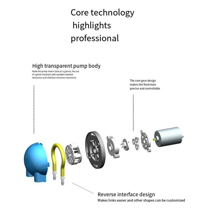 Peristaltic Pump Micro-Type Brushless Motor 24V Self-Priming Small Water Pump Adjustable Speed Laboratory-