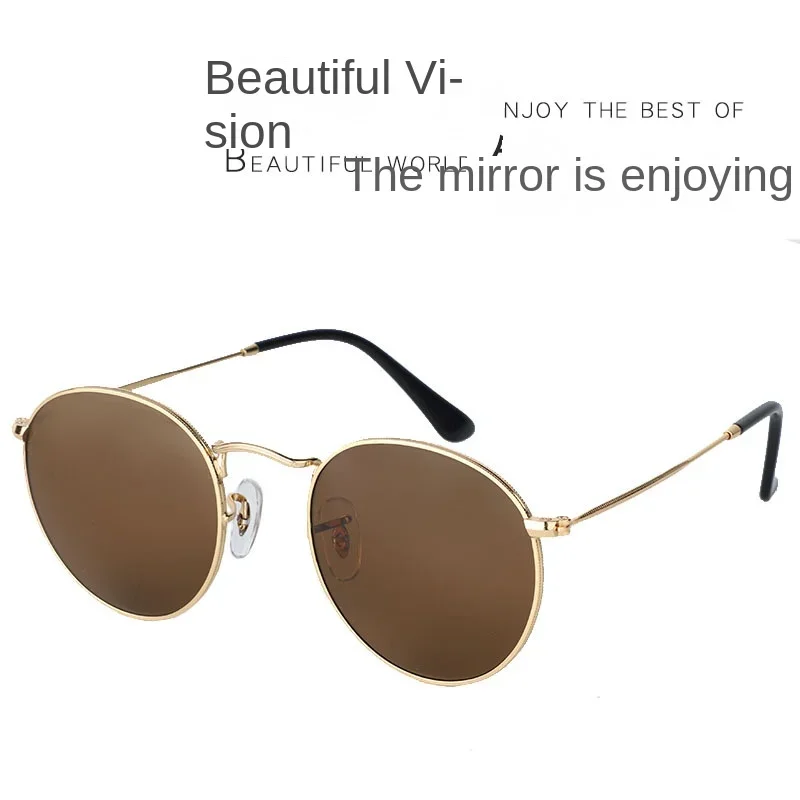 3447 Glass Cross-border High-end Best-selling Sunglasses Men and Women Retro 50 Yards UV Protection and Radiation Protection