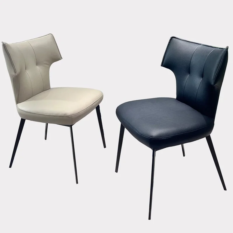 

￥#Faux Leather Dining Chairs Upholstered Dining Room Chairs with Back and Solid Metal Legs Modern Dining Chair for Kitchen