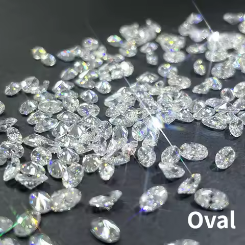 1.5X2mm~5X7mm Oval Cut DEF VVS-VS Melee Lab Grown Diamond HPHT Loose Diamonds Store Wholesale