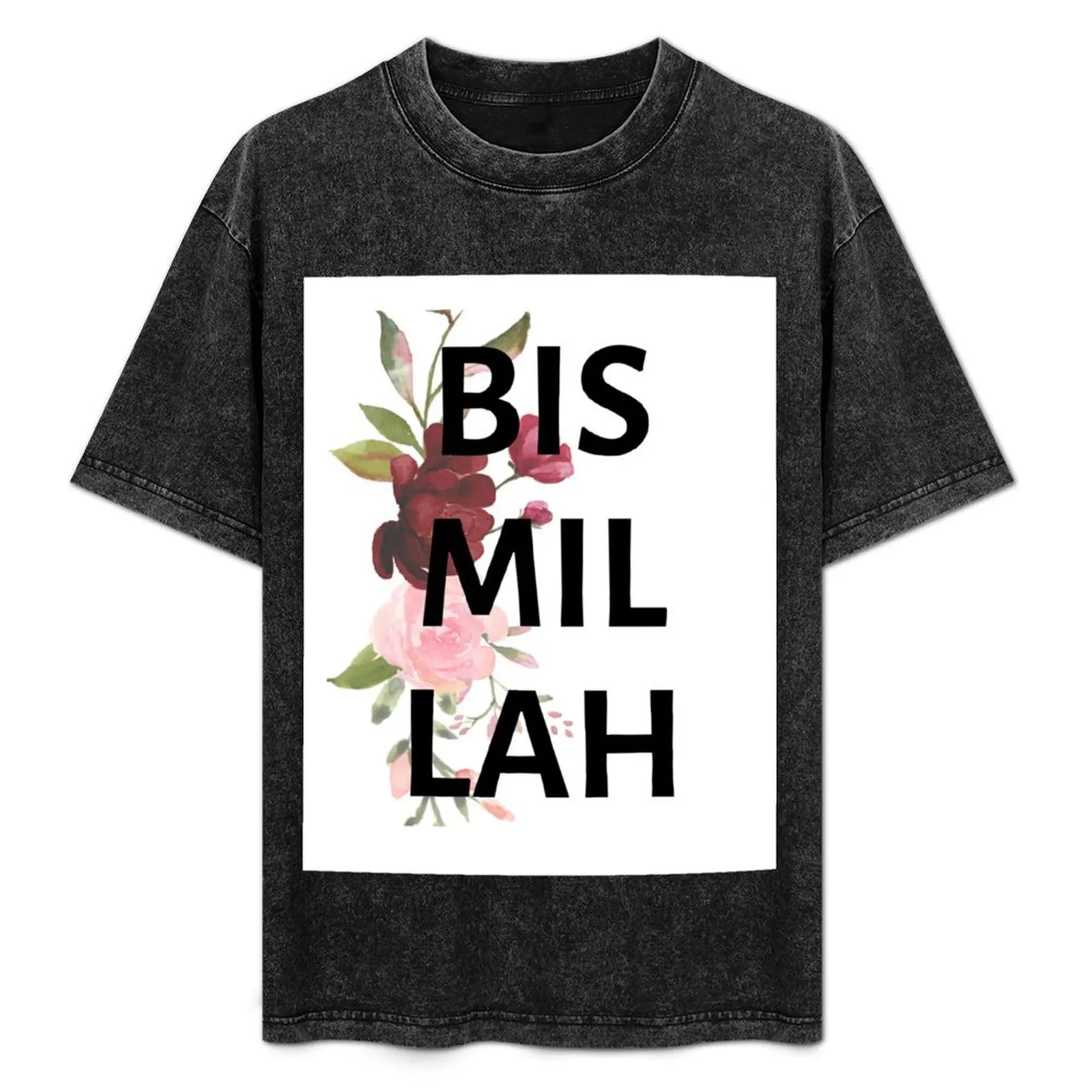 Floral Bismillah T-Shirt cute tops quick-drying Men's clothing