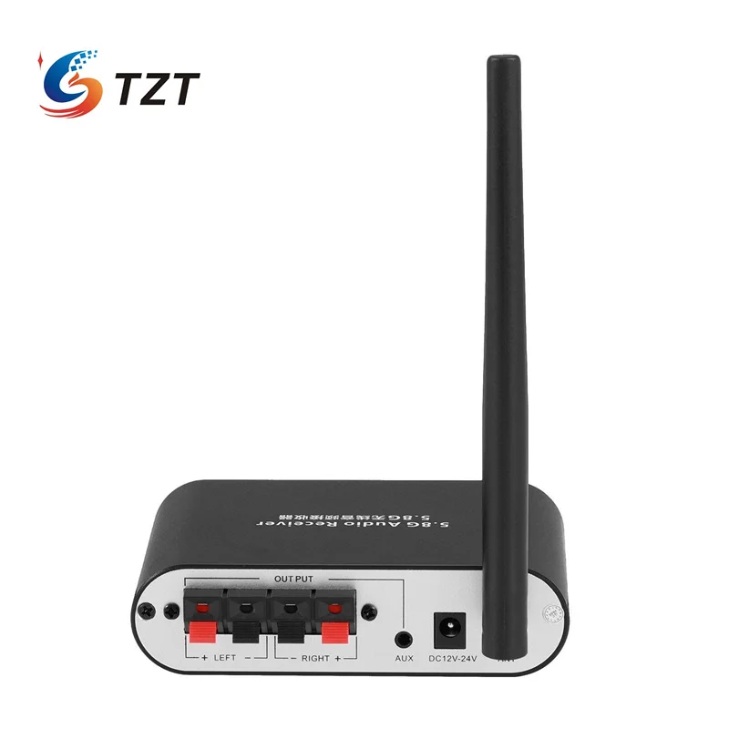 TZT T58G-B HiFi 5.8 جيجا هرتز جهاز إرسال الصوت اللاسلكي/استقبال موسع الصوت دعم البصري/محوري/AUX/AMP/USB المدخلات