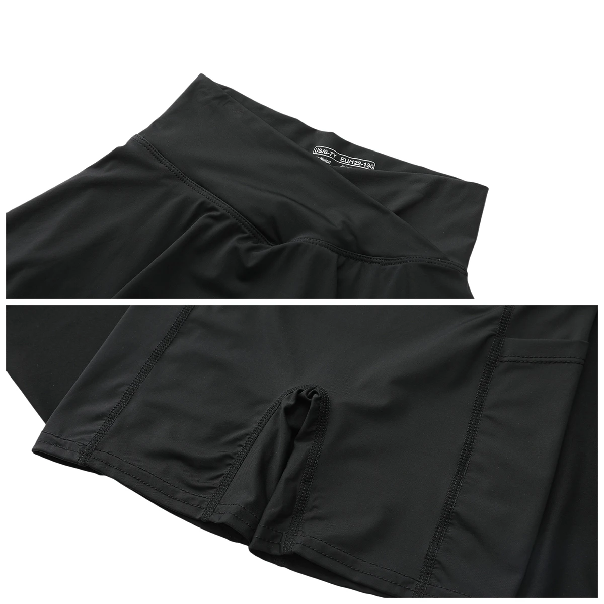 تنورة شورت رياضية للتنس للبنات مع جيوب جانبية وخصر مرتفع – ملابس نشاط للفتيات والأطفال والمراهقين