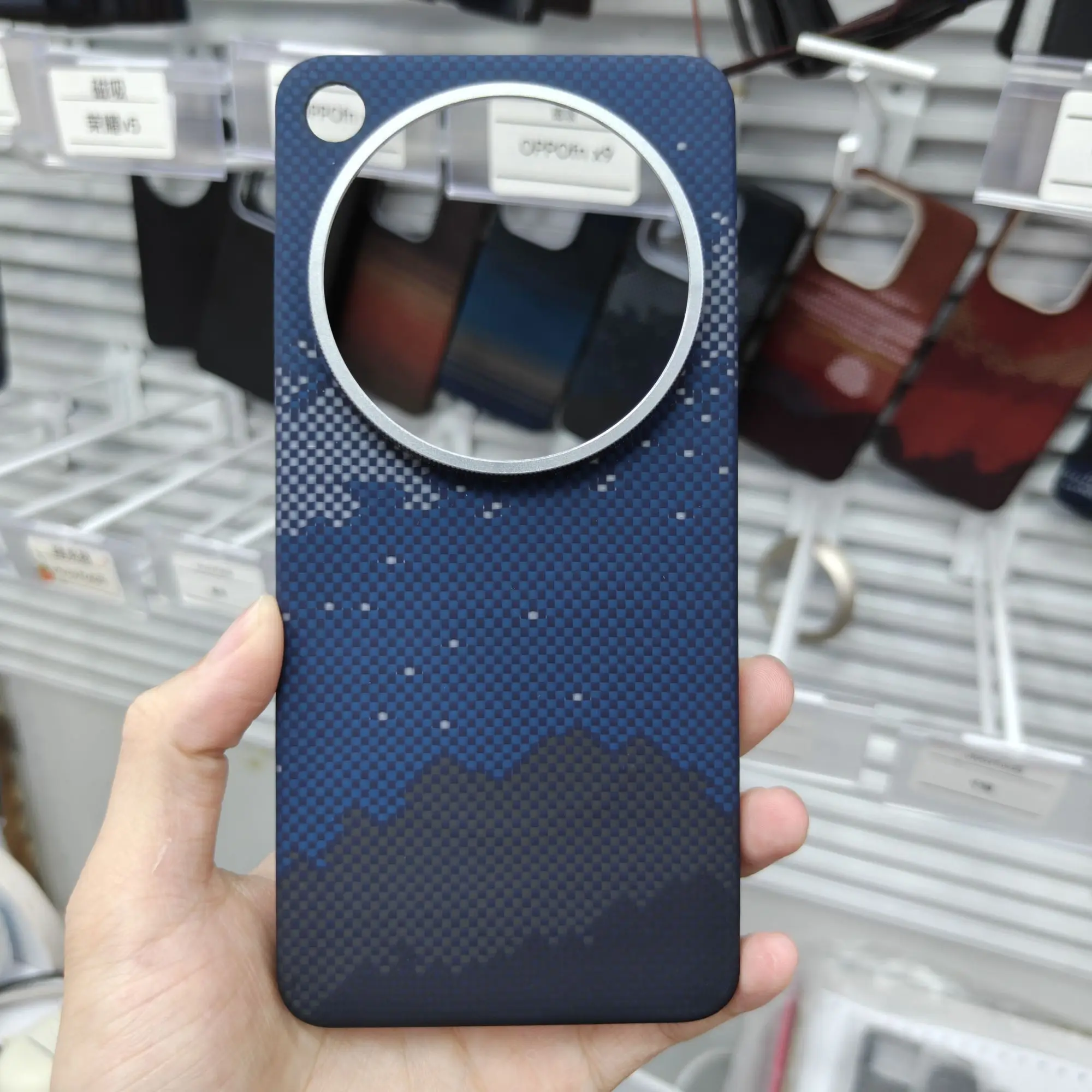 

Чехол для OPPO Find X9 Ultra, роскошный минималистичный чехол с магнитным металлическим кольцом, из арамидного волокна, с полным покрытием, для OPPO Find X9 Ultra Funda