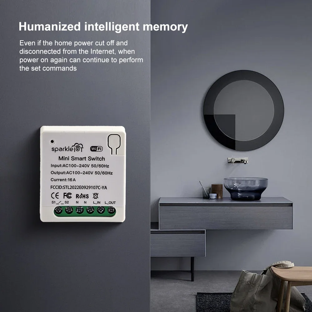 

Умный переключатель Matter WIFI, 1-канальный модуль, реле автоматизации, умный выключатель, голосовое управление, домашний комплект Siri Alexa Google Home