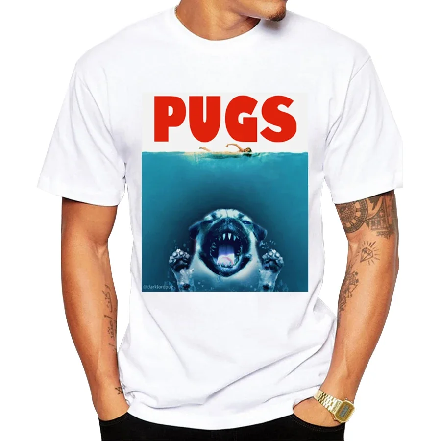 üstleri günlük T-shirt Yeni gelenler moda PUGS çene tasarım erkek T Shirt vintage Summe New Arrival anime clothes streetwear