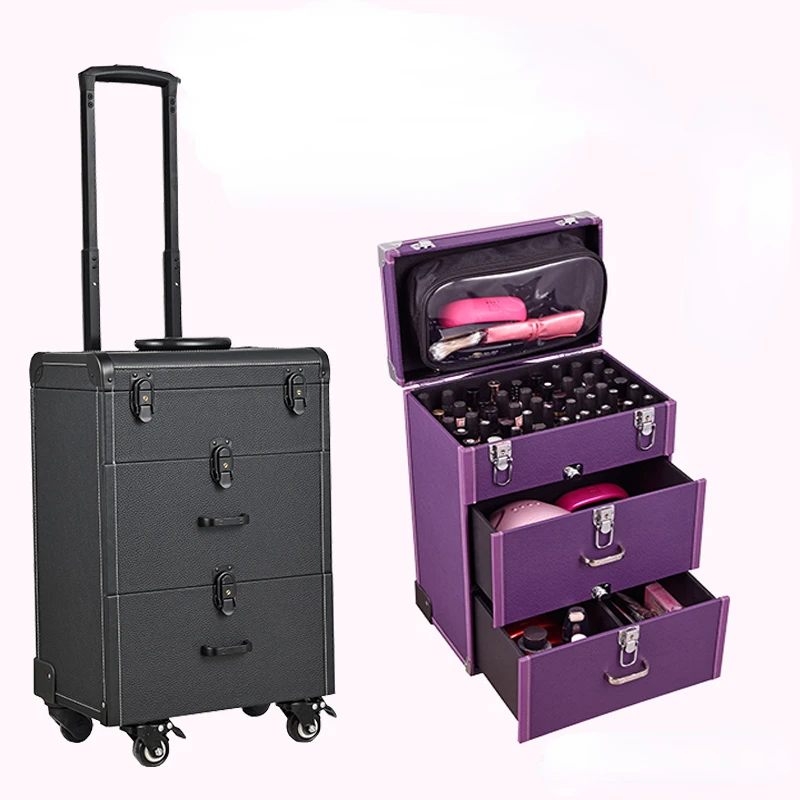 

Professional large capacity makeup box and makeup artist's dedicated nail art box for door-to-door embroidery toolbox