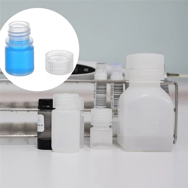 

AB15-50 Pcs 8Ml Plastic Bottle Kit Wide Mouth Reagent Bottle, Small Empty Bottles, Polypropylene Sample Bottle Set Kit
