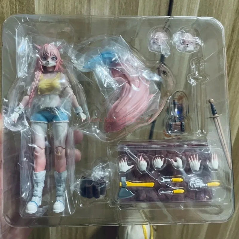 Ladotoys Magische Continent Candy Land Liya 1/12 Roze Vos Zus Reparateur Soldaat Mooi Model Desktop Decor Verzamel Speelgoed Gift