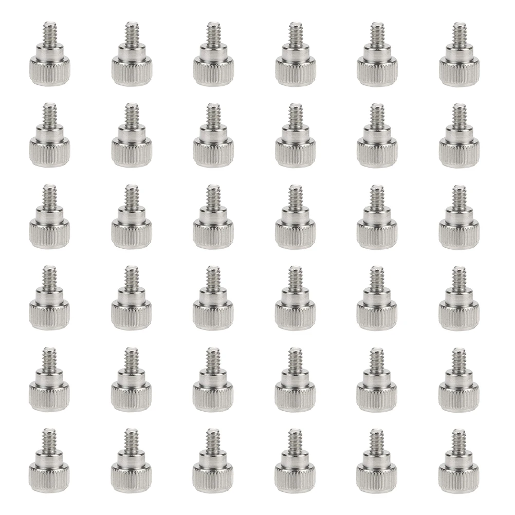 

100 PCS Computer Case Screws for Chassis Thumbscrew Replacement Silver Part Knurled Thumbscrews Practical