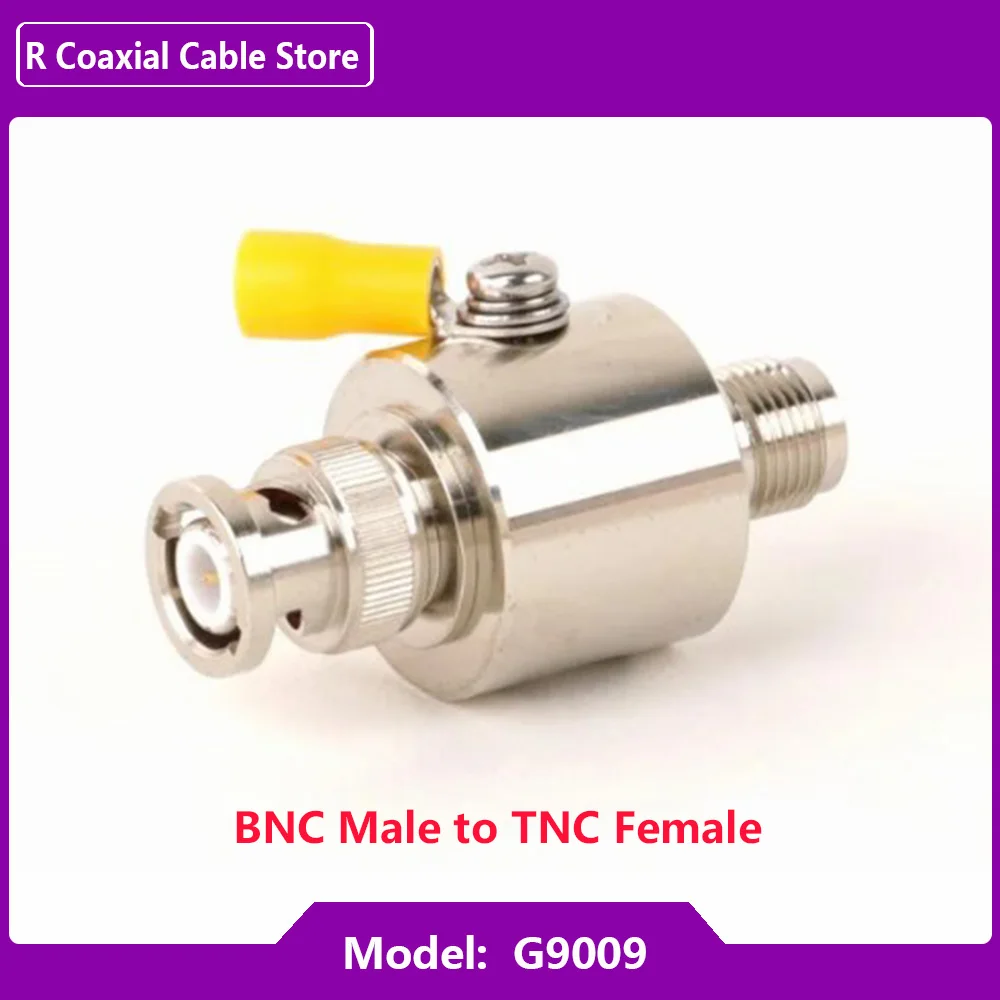 BNC/TNC Coaxial Lightning Arrester BNC Male to Female Surge Arrester Protection Device for CCTV Camera Video 50ohm 3GHz