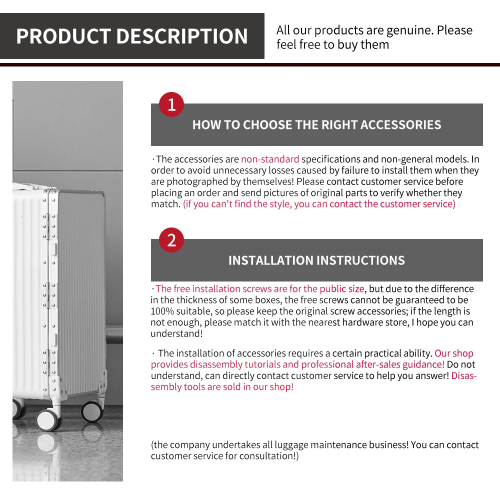 Hongsheng Universal Roda Trolley Caso, senha Mala, silencioso, antiderrapante, reparação e substituição