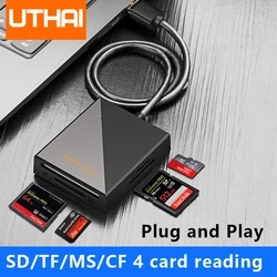 UTHAI Four-In-One Card Reader Mobile Phone Computer Camera CF/MS/SD/TF Card USB3.0 Compatible With Windws, Mac OS, Linux