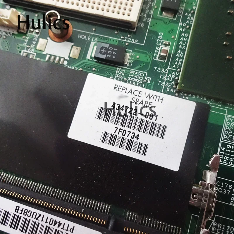 تستخدم Hulics 434722 -001 اللوحة الرئيسية للكمبيوتر المحمول HP Pavilion DV6000 DV6500 اللوحة الأم DA0AT6MB8E2 DDR2 اللوحة الرئيسية