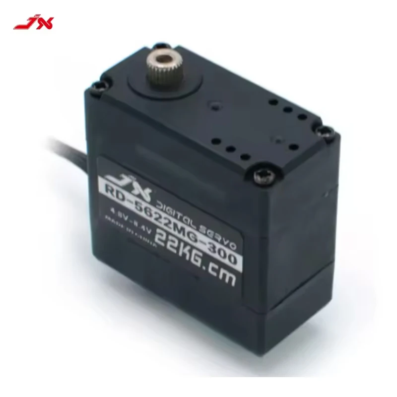 JX Servo RD-5622MG-180 RD-5622MG-300 180 / 300 درجة ترس معدني دقيق، أجهزة روبوت عزم دوران كبير، ترس توجيه مزدوج المحور