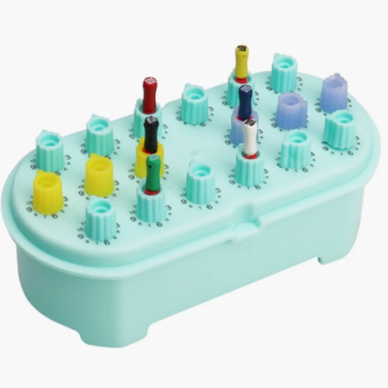 3Box Dental Autoclavable Disinfection Record Times Endo Files Holder Box 18 Holes Sterilizing Rack Dentist tool
