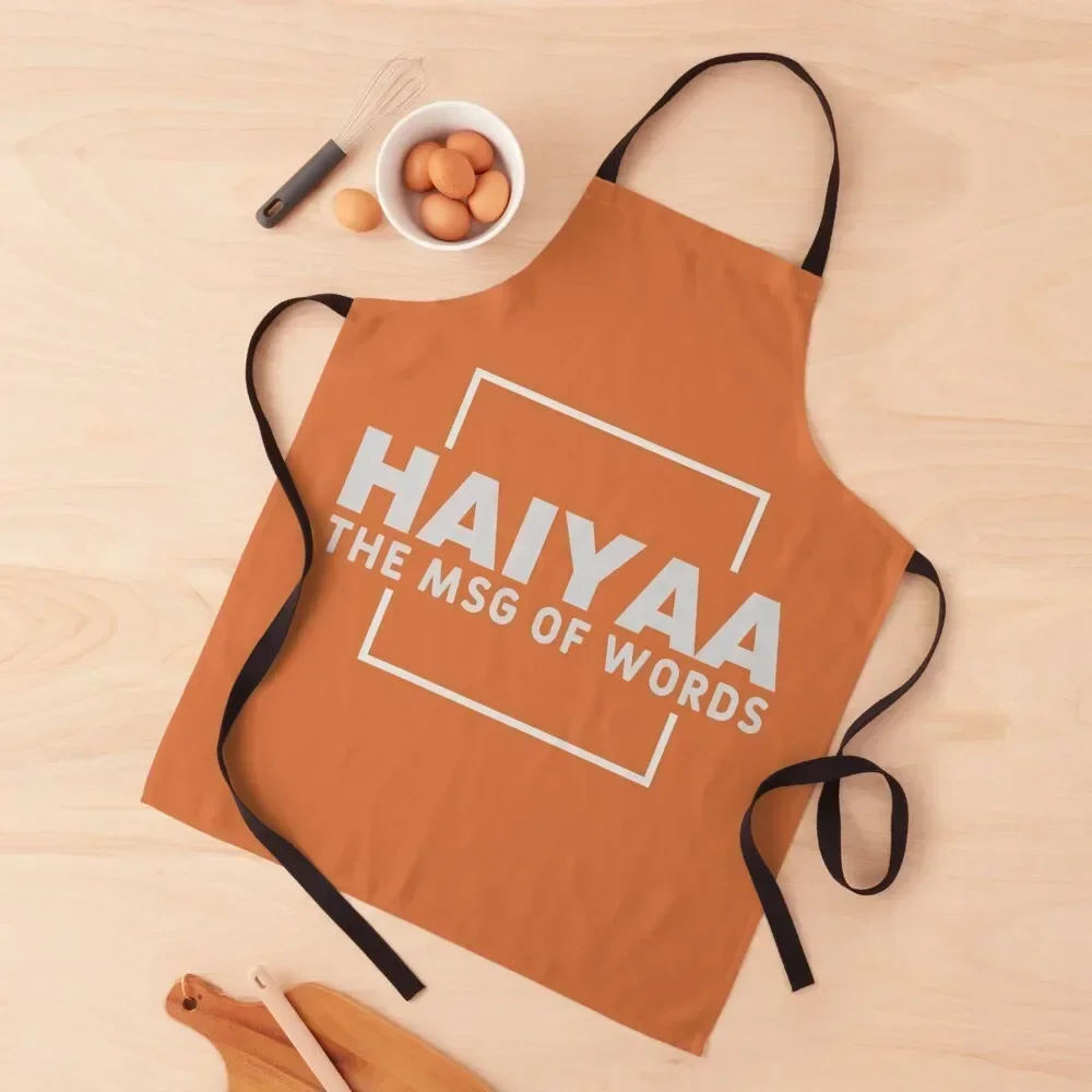 

HAIYAA, The MSG Of Words Apron kitchen item New year's For Man Home Utensils Apron