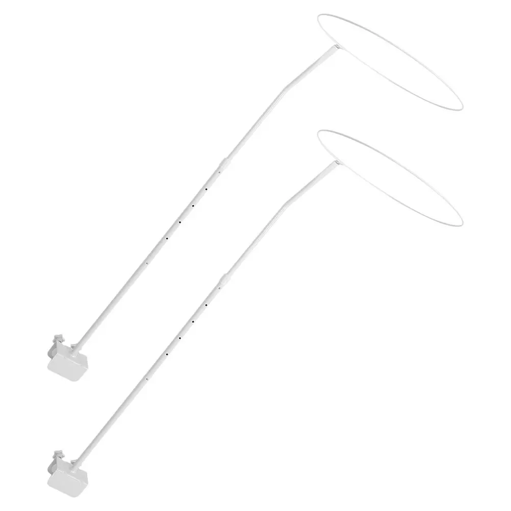 2 مجموعات المزدوج كليب سرير صافي حامل كتيفة حديد قابل للتعديل تصاعد الرف دعم سرير بيبي المظلة حامل الملحقات #6