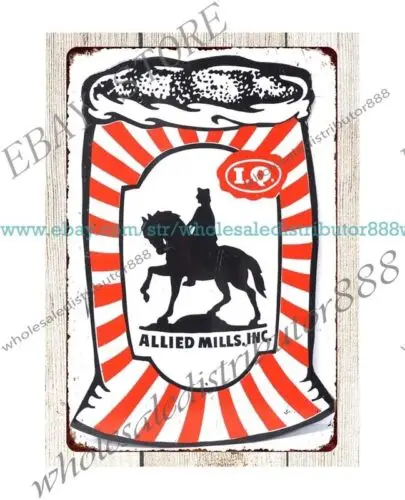 1pcs Allied Mills metal tin sign collectorlithographed Cottage Farm metal