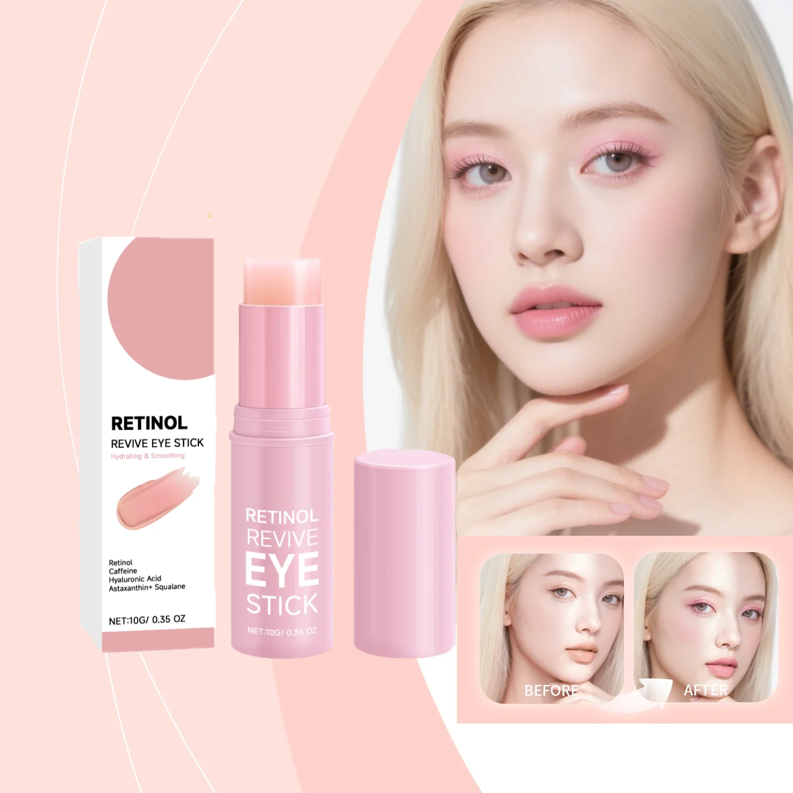 

Retinol Moisturizing Eye Cream Sticks Gently Care For The Skin Around The Eyes, Making It Delicate And Hydrating