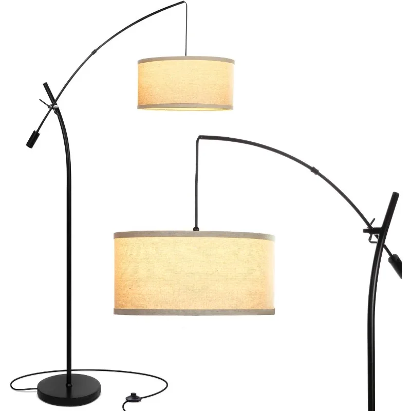 

Grayson LED Floor Lamp, Modern Arc Lamp for Office & Living Room, Tall Lamp with Adjustable Arm, Standing Lamp in Industrial