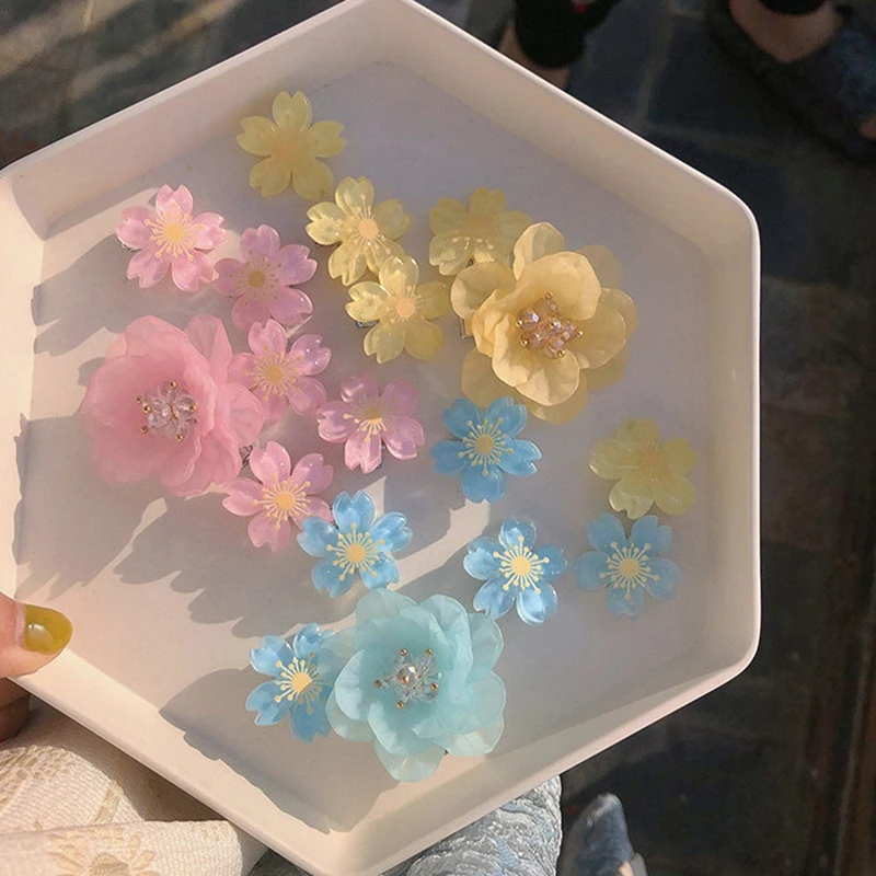 New Kids Mini Hair Clips For Girls Hair Accessories Braided Hair Hairpin Small Flower Sweet Women Fashion Decoration Barrettes