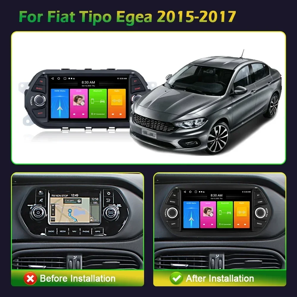 7inch For Fiat Tipo Egea 2015-2017 Android Car Radio Stereo Unit Multimedia Radio Wireless Apple Carplay Auto Wifi Stereo Screen