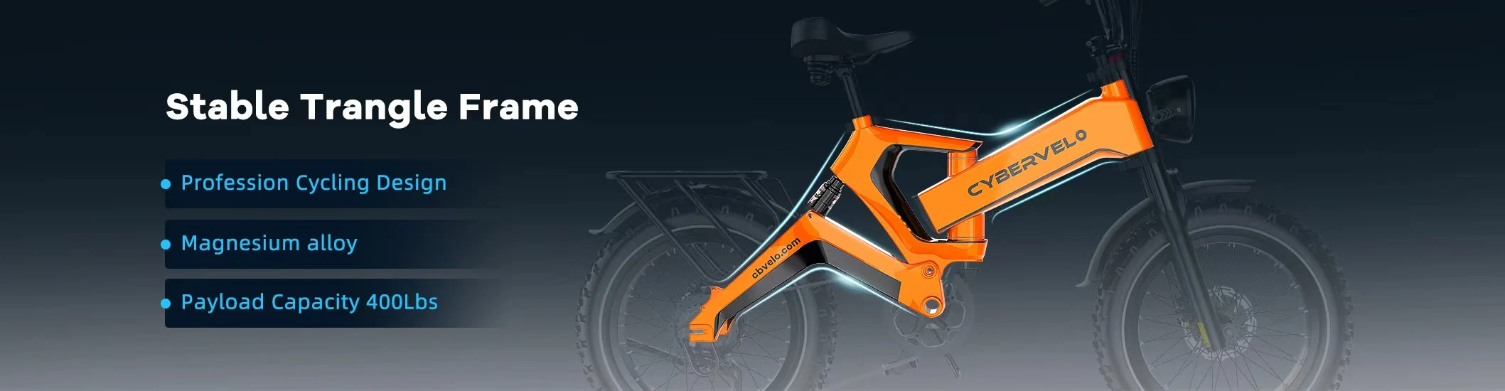Cybervelo 20” Fat Tire 2000W Peak Motor Luxury Foldable Ebike 48V Removable Battery E Bicycle 35+ MPH 100+Miles Long Range EK6