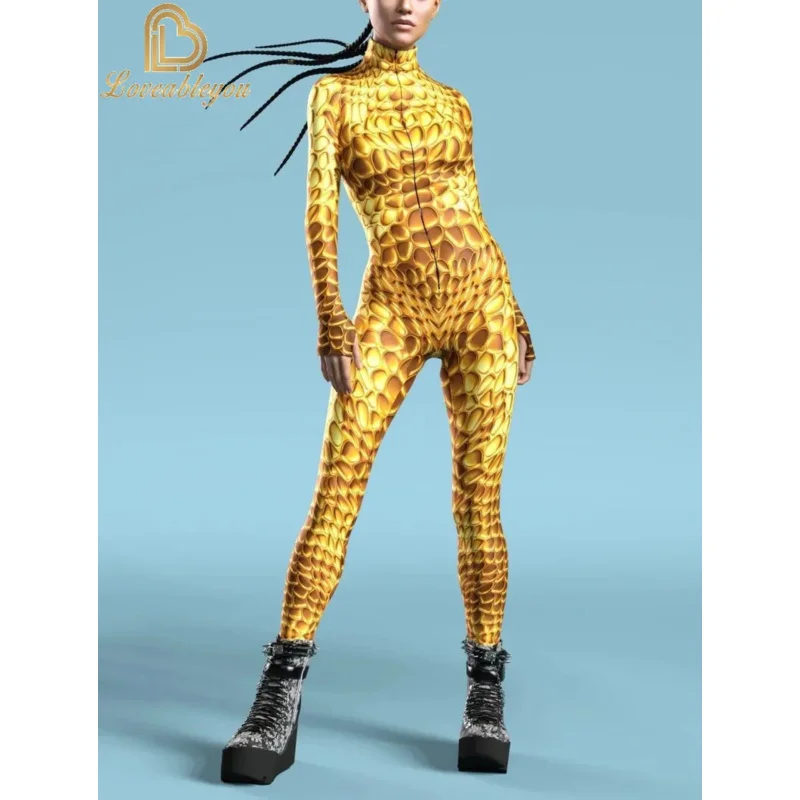 Ocean Tie Dyeing Cosplay Costume Jumpsuit Halloween Party Jumpsuits Carnival Woman Zentai  Body Clothes Tights Body One-piece
