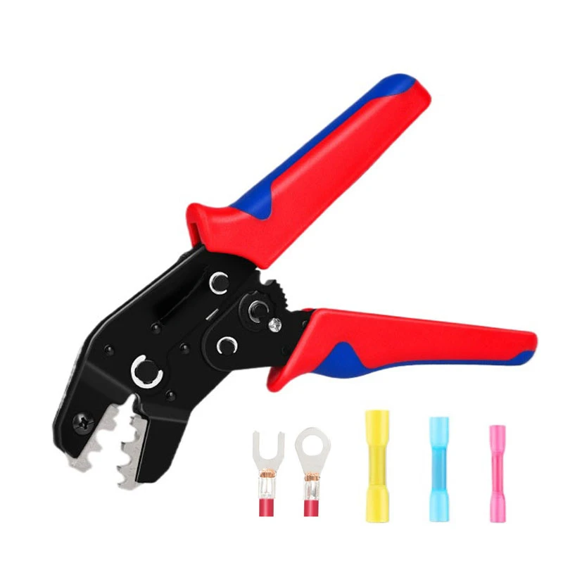 

SN-6 Обжимные клещи для термоусадочных разъемов и голых клемм Прочный инструмент для обжима проводов для электрических соединений