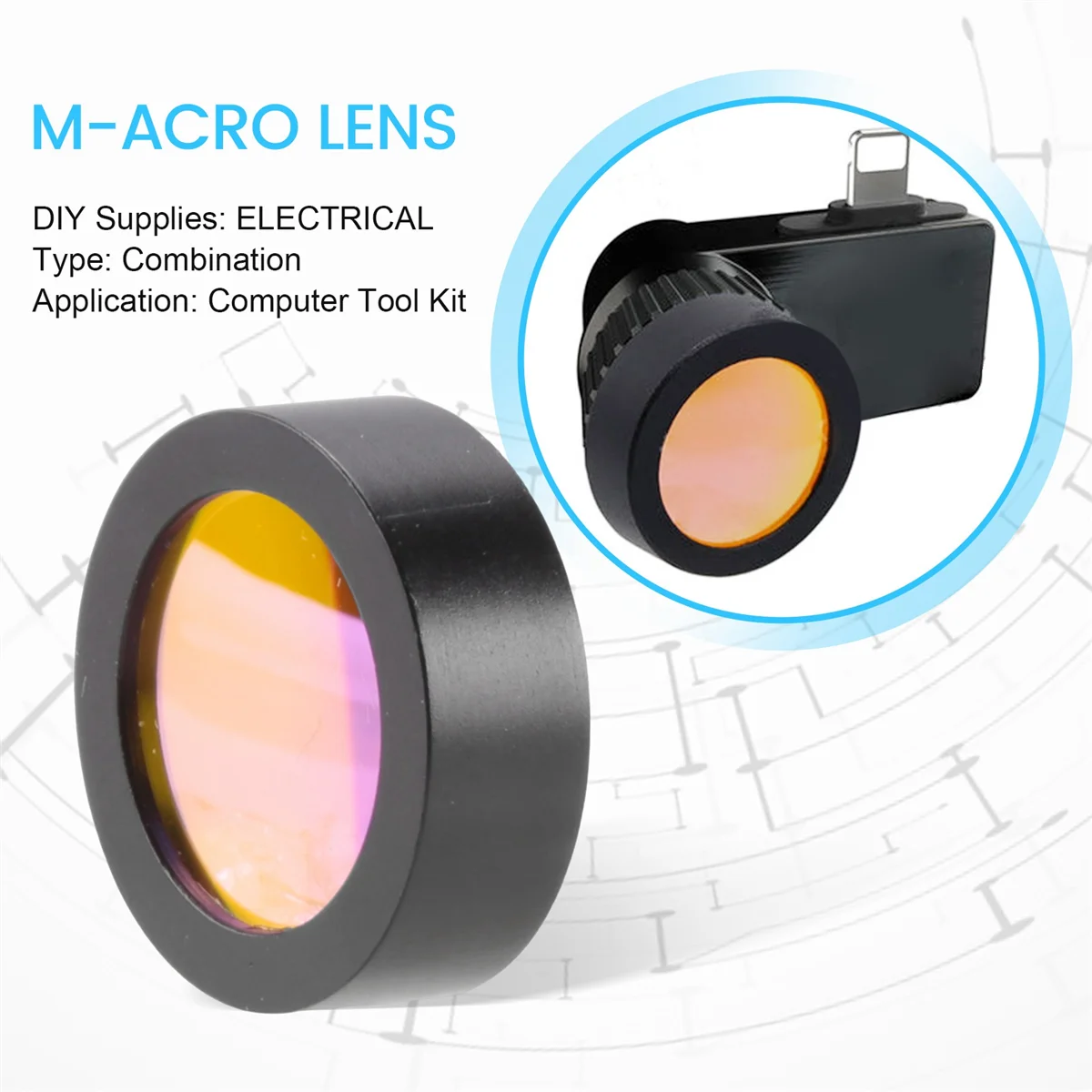 Macro-Lens for Seek Camera PCB Repair Motherboard Infrared Focusing Amplification Thermal Imaging Macro-Lens