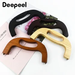 1Pc Deepeel 24,5*12cm Tasche Holzgriffe Geldbörse Rahmen Kuss Verschluss Nähen Klammern Holz Taschen Verschluss DIY handtasche Griff Zubehör