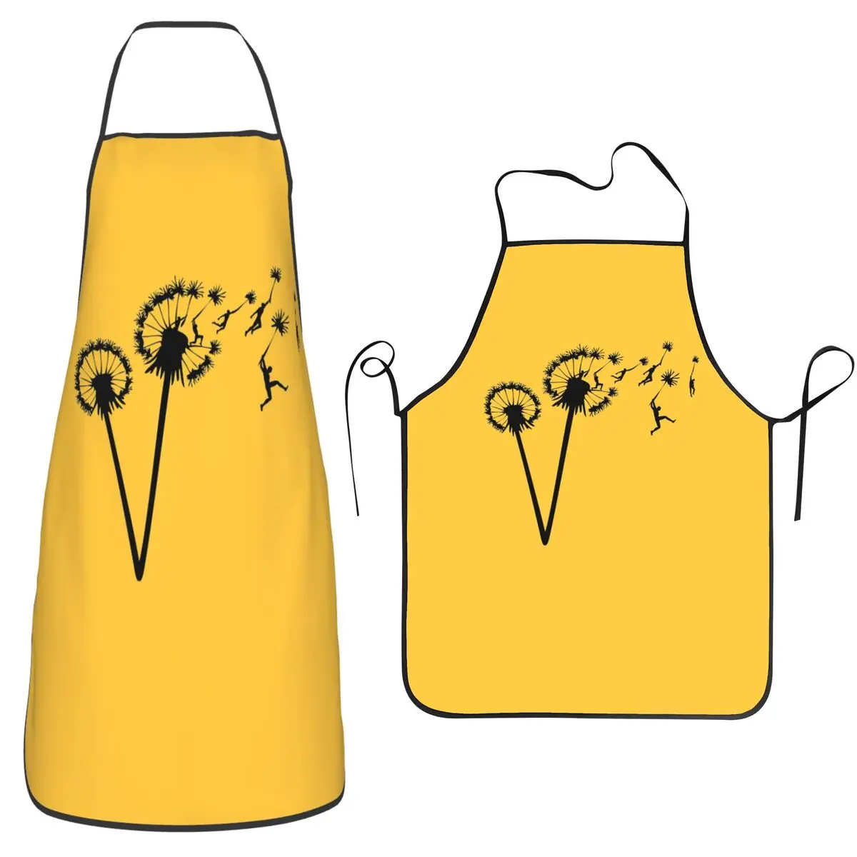 Dandylion People Flight Aprons Chef Cooking Tablier Waterproof Bib Kitchen Cleaning Pinafore for Women Men Gardening