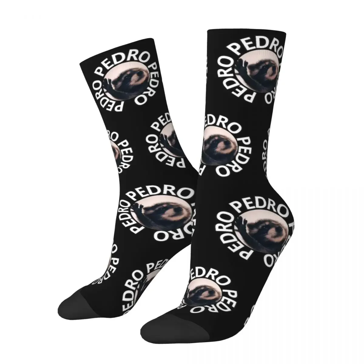 Winter Warm Funny Men's Women's Pedro Raccoon Viral Memes Socks Non-slip Sports Socks