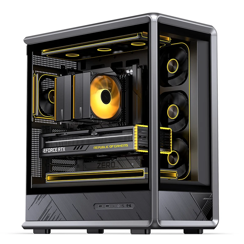 JONSBO D401 ATX PC Case Exoskeleton Framework Panoramic Sea View Room Gaming Case Support 10 Fans Dual 360 water cooling