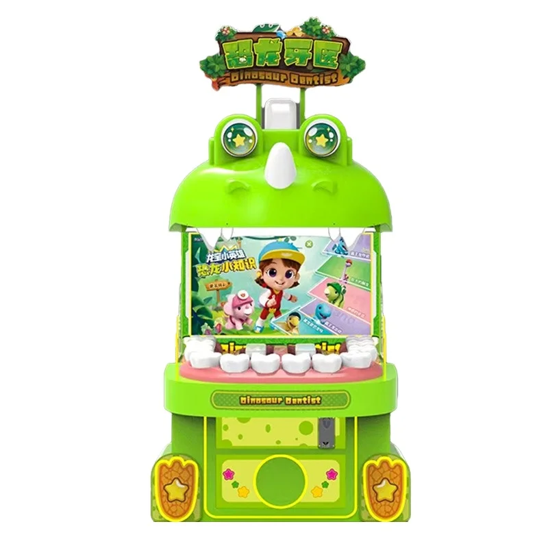 

Новая коммерческая монетная зубная щетка-динозавр, аркадная машина, интерактивные развивающие развлечения для родителей и детей для детей