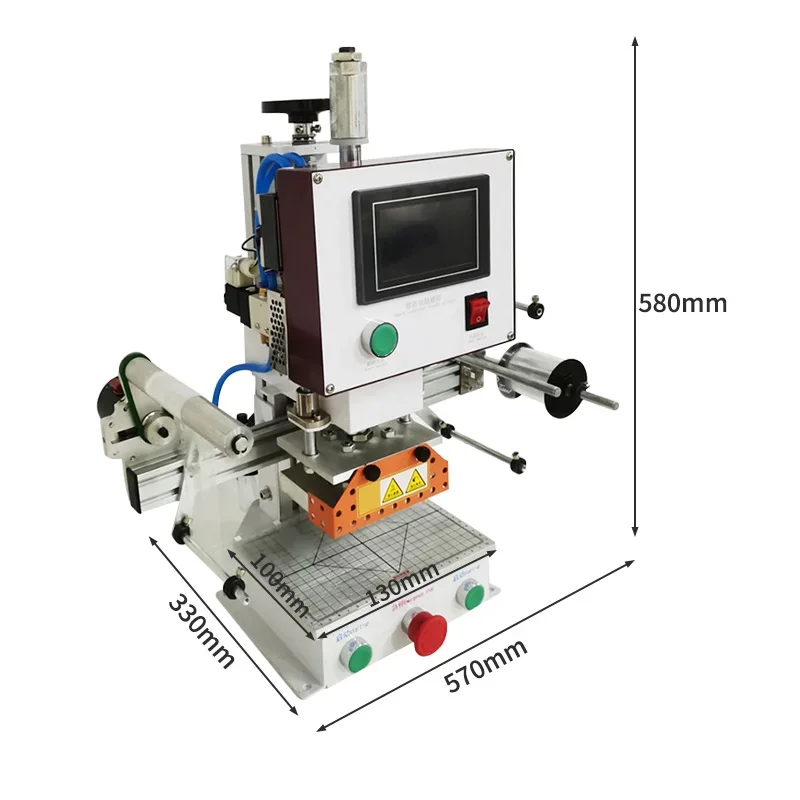HT02 Automatic Label Heat Automatic Heat Transfer Hot Stamping Machine Tongue Heat Transfer Branding Leather Wood