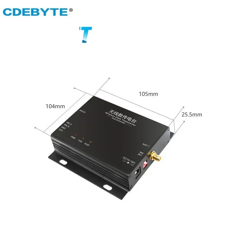 Imagem -02 - Lora Sx1278 433mhz Receptor Transceptor de Longo Alcance 5w 37dbm 20km Cdsenet E32-dtu433l37 Rs232 Rs485 433mhz Porta Serial Wifi