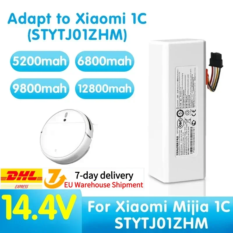 14.4V 12800Mah P1904-4S2P-MM Battery For Xiaomi Mijia 1C STYTJ01ZHM Robot Vacuum Mop Cleaner Accessories Parts original