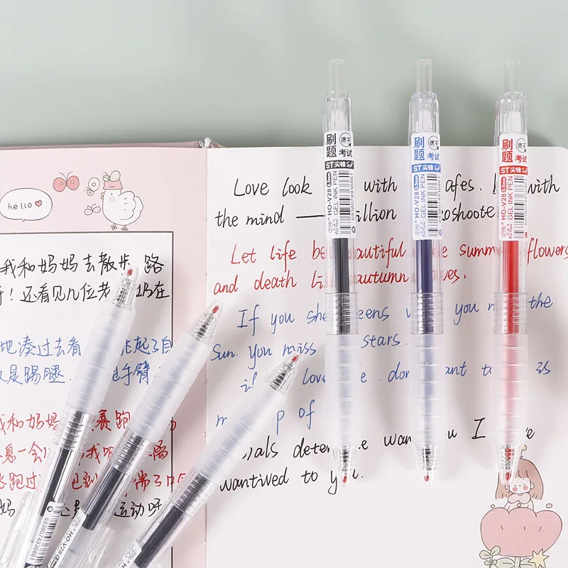

3/6/12 Pcs Gel Pens Press The Ballpoint Pen 0.5MM Pen Tip For Student School Daily Study and Homework Office Meeting Minutes