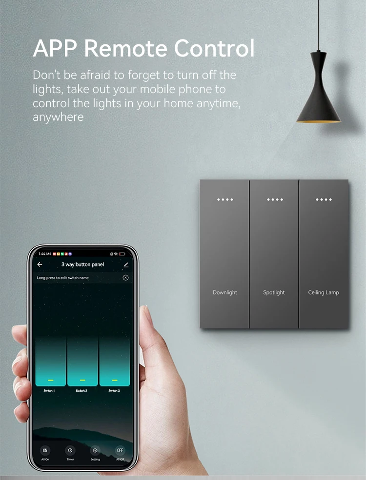 2022 Nuovo interruttore wireless Zigbee per l'automazione domestica intelligente con controllo APP Smart Life e tensione massima 250 V Corrente massima 10 A